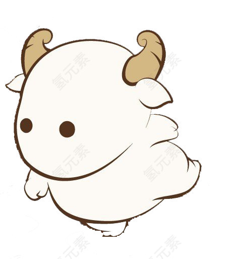 卡通手绘小羊