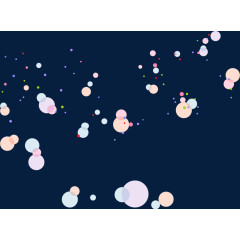 彩色圆点漂浮
