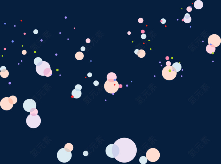 彩色圆点漂浮