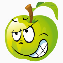 卡通苹果水果