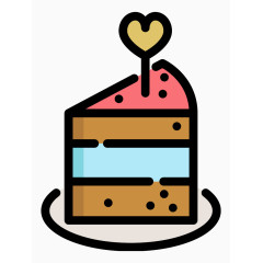 爱心蛋糕图标