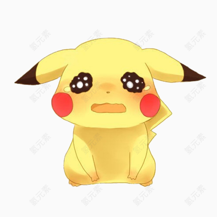 卡通可怜比卡丘