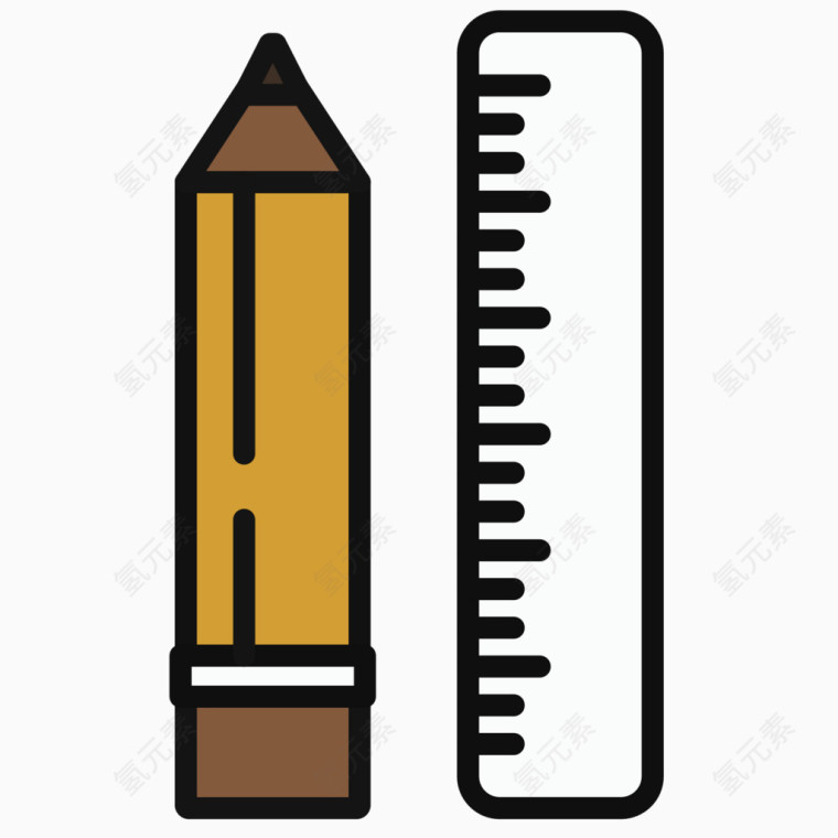 卡通精美图标铅笔