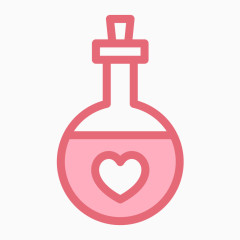 粉色清新婚礼相关图标魔法水