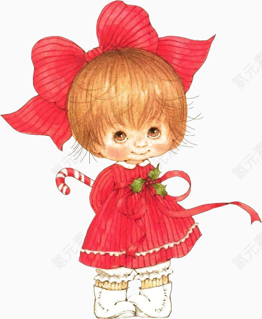 红裙子的小女孩