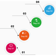 矢量彩色圆点和说明