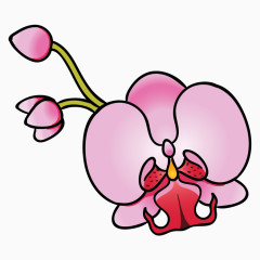 卡通热带花卉矢量素材