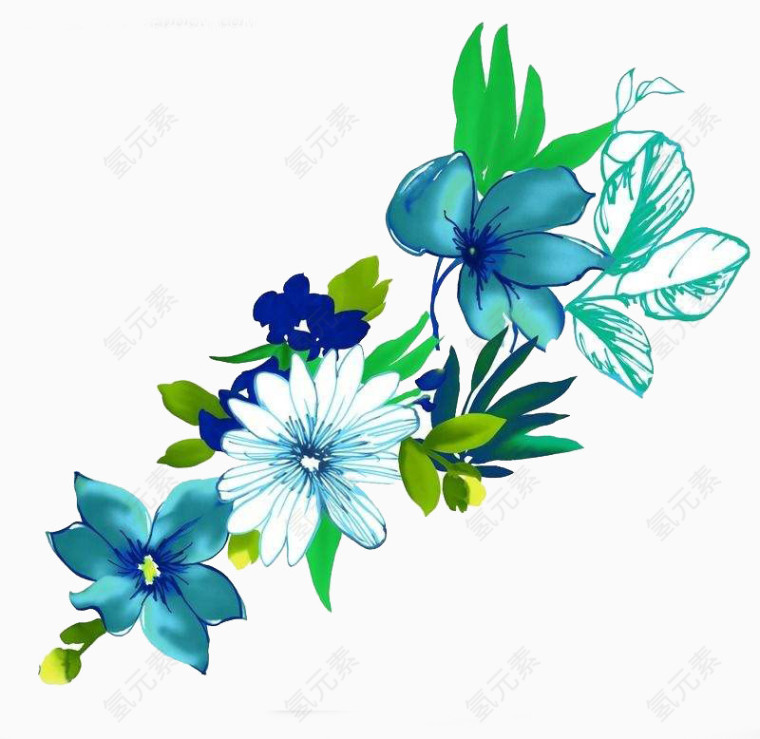 手绘花朵