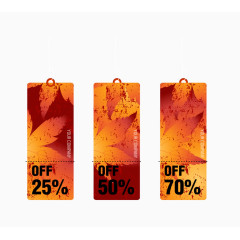 秋天打折标签