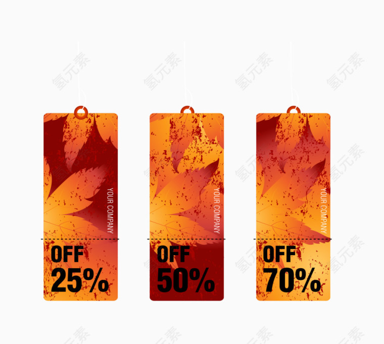 秋天打折标签