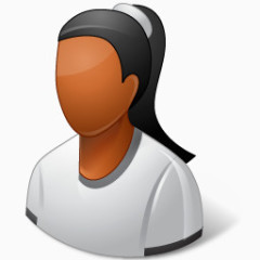 人女黑图标