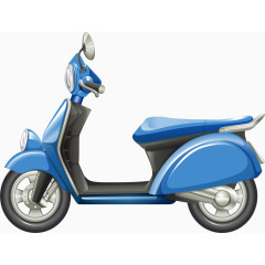 蓝色电动摩托车