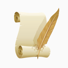 牛皮纸 羽毛 书写 文案背景元素