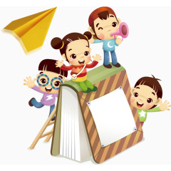 卡通学校儿童