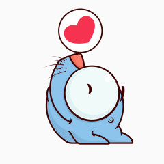 爱心可爱卡通手绘动物