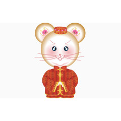 红色小老鼠拜年