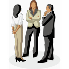 卡通商务团队人物