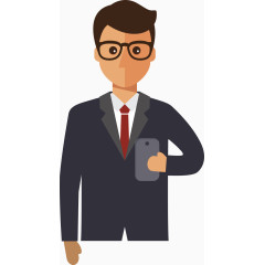 扁平风商务男士