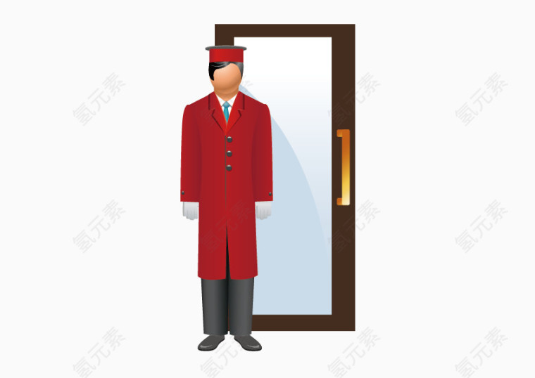 矢量服务员门框