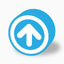 按钮圆黑箭头图标