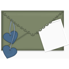 卡通爱心装饰信封