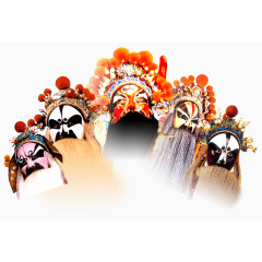 中国风戏剧男脸谱