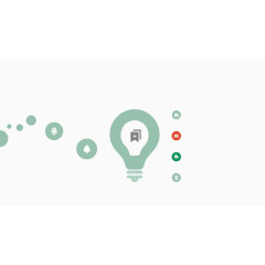 个性绿色配橙色ppt模板