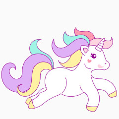 彩色独角兽素材