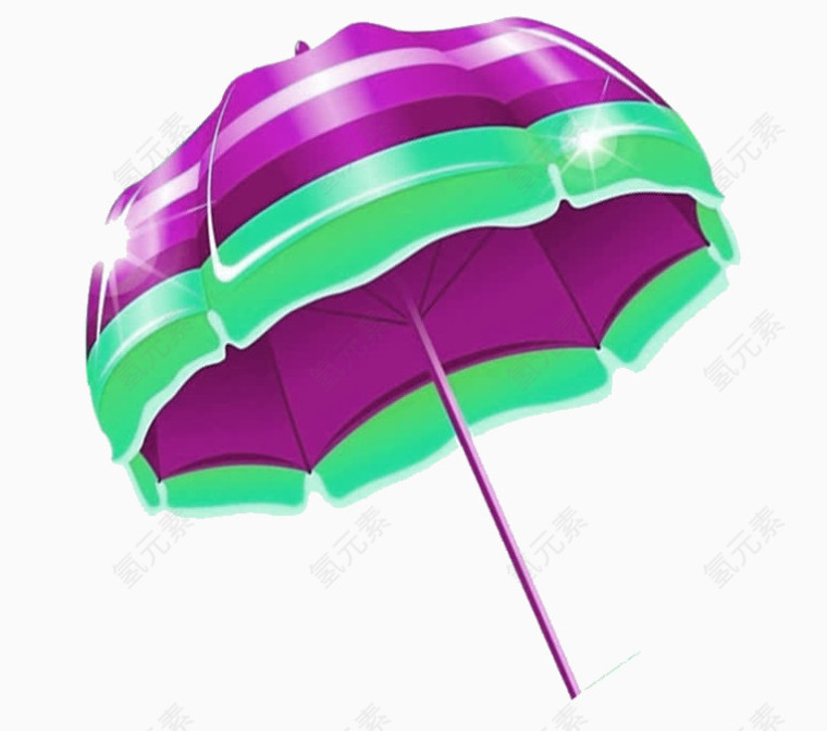 紫色条纹左倾遮阳伞