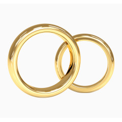 精美黄金结婚对戒