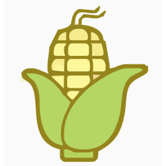 卡通手绘玉米png 