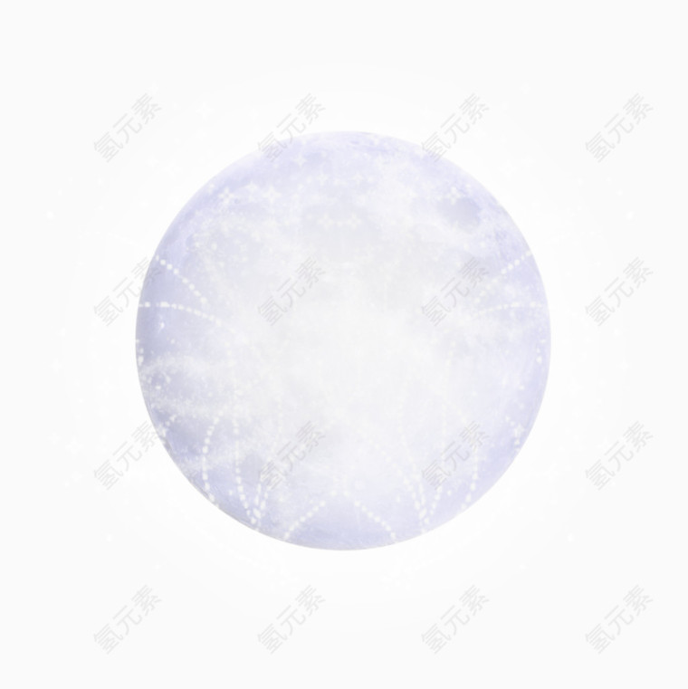 弯月矢量图月亮图案 唯美梦幻月球