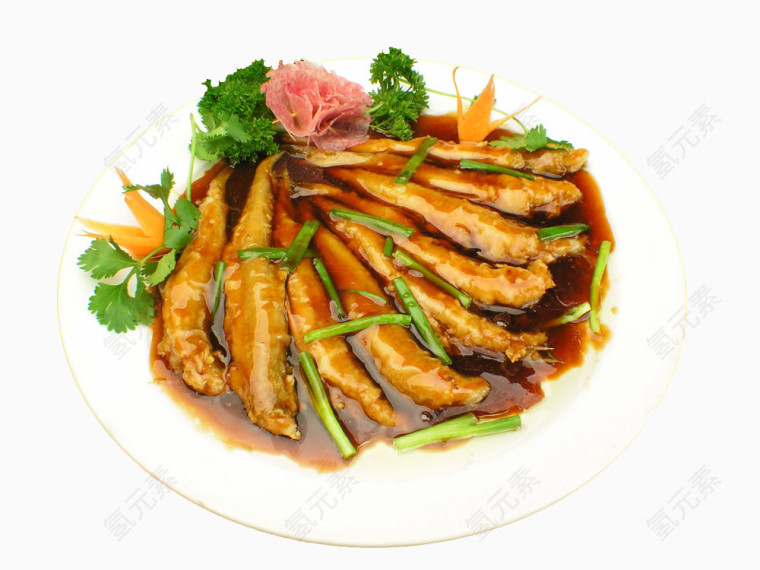 葱烧九肚鱼图片素材