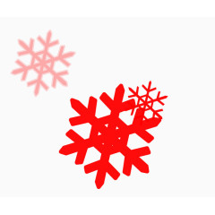 矢量红色雪花