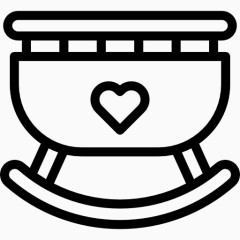婴儿摇篮图标