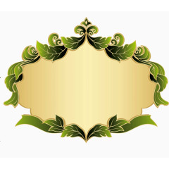 矢量绿色欧式边框