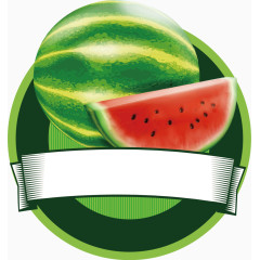 西瓜卡通手绘夏日装饰元素