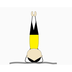 瑜珈卡通人物素材