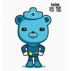 蓝色的巴克小熊警官