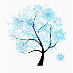 彩色创意树木矢量图