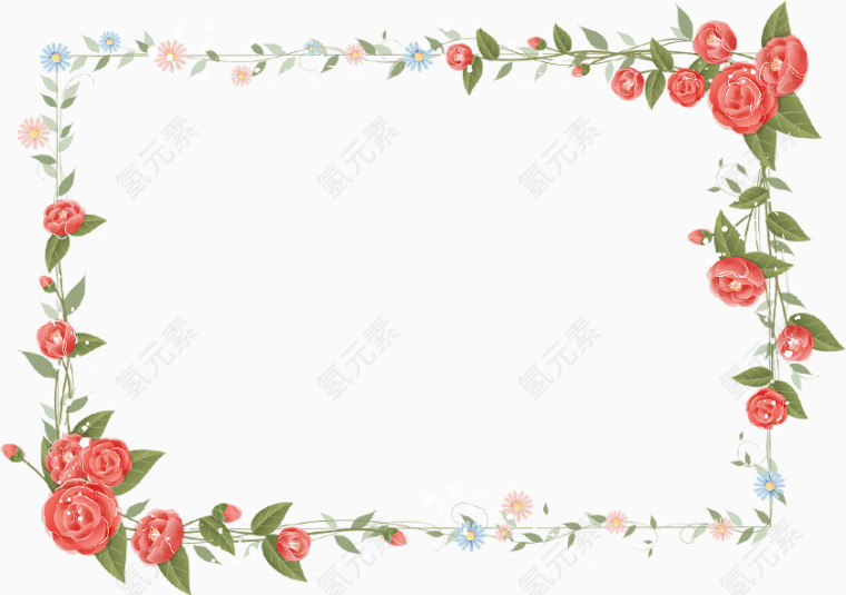 玫瑰花花朵边框
