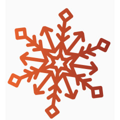 卡通彩色的圣诞雪花元素