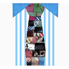 个性蓝色领带矢量