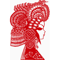 少数民族剪纸人物