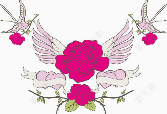 带翅膀的玫瑰花