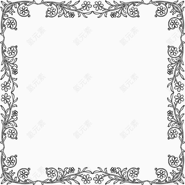 简约 黑白 边框