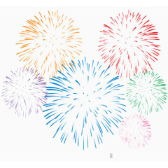 绽放的烟花情景