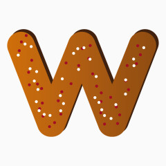 饼干英文字体字母W