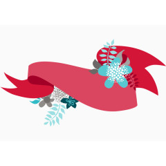 彩带红色弯曲矢量