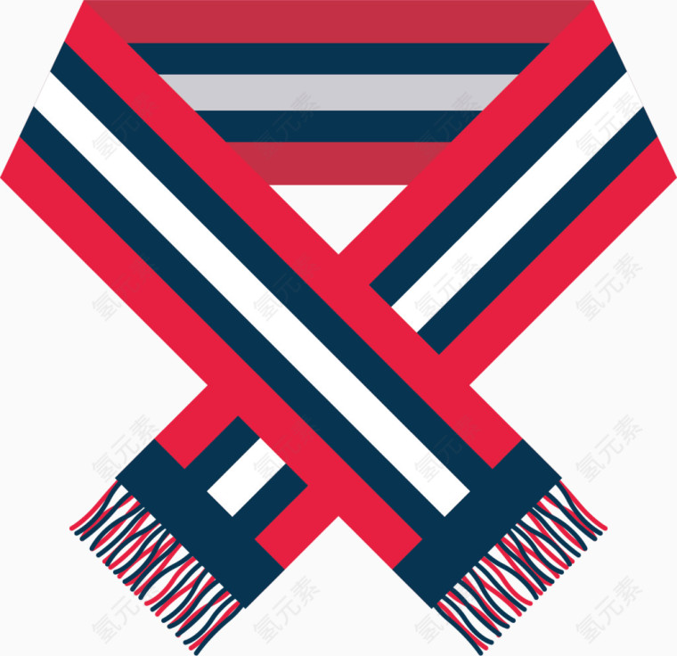 围巾卡通手绘装饰元素